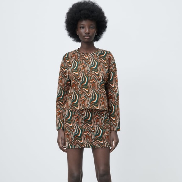 ZARA jacquard sweatshirt size medium - Picture 2 of 9